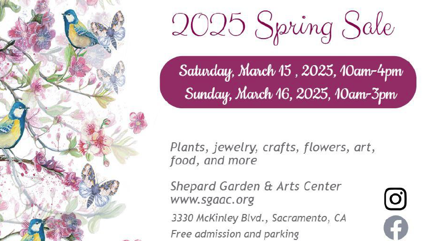 Shepard Garden & Arts Center Spring Sale, March 15-16, 2025